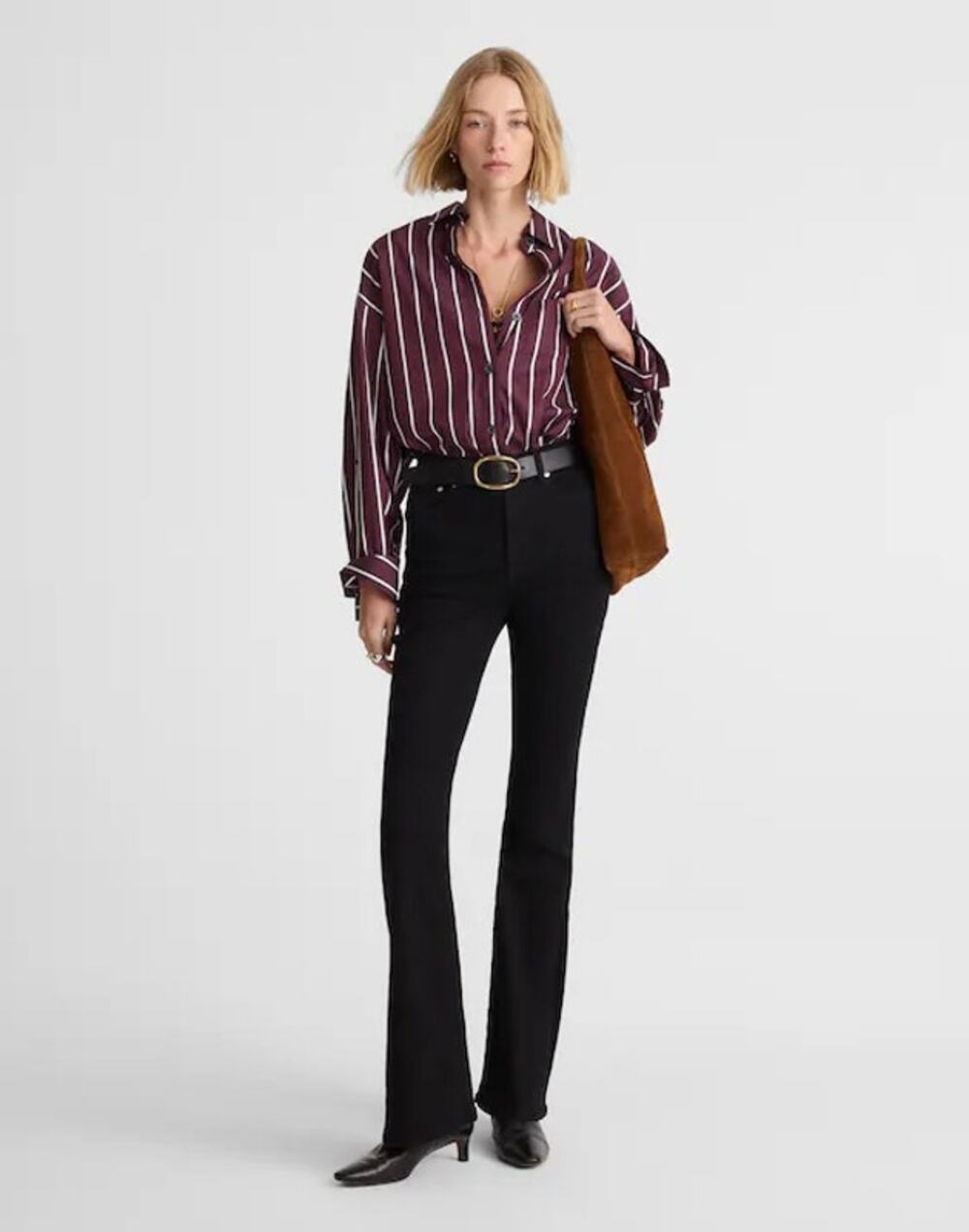 Madewell The Stretch Flare Jean in Black Rinse Wash Size 26